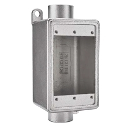 Calbriteâ„¢ S60700FDCS Type FDC Weatherproof Conduit Device Box, 316 Stainless Steel, 25 cu-in Capacity, 1 Gangs, 5.95 in L x 2.5 in W x 2.83 in H
