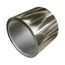 Calbrite™ S60500CP00 Standard Conduit Coupling, 1/2 in, Stainless Steel, Polished Silver