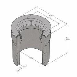 Christy® 1000401 Junction Box, 12 in D, Reinforced Concrete