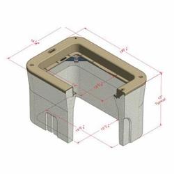 Christy® N09BOX Light Duty Underground Box With Plastic Cap, 14-1/4 in L x 19-3/4 in W x 12 in D, Reinforced Concrete