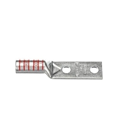 Color-Keyed® 54872BE 54800 2-Hole Non-Insulated Compression Lug, 350 kcmil Copper Conductor, Die Code: 71, 1/2 in Stud, Copper