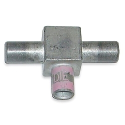 Color-Keyed® M2D10M-3 2-Load Male Motor Lead Pigtail Disconnect, 1/0 AWG Beryllium Copper Conductor, Die Code: 42, 1/2 in Stud, Copper