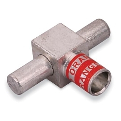 Color-Keyed® M2D30M-3 2-Load Male Motor Lead Pigtail Disconnect, 3/0 AWG Beryllium Copper Conductor, Die Code: 50, 3 in Stud, Copper