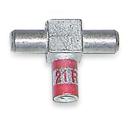 Color-Keyed® M2D8M-2 2-Load Male Motor Lead Pigtail Disconnect, 8 AWG Beryllium Copper Conductor, Die Code: 21, 0.37 in Stud, Copper