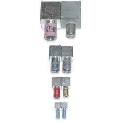 Color-Keyed® MD8M-1 1-Load Male Motor Lead Pigtail Disconnect, 8 AWG Beryllium Copper Conductor, Die Code: 21, 1/4 in Stud, Copper