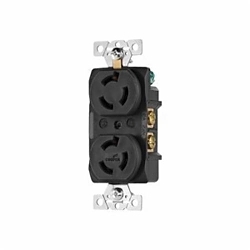 EATON Power-Lock 20444N Locking Connector, 480 VAC, 30 A, 3 Poles, 4 Wires, Red