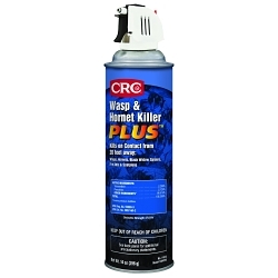 CRC® 14010 Plus™ Fast Acting Wasp/Hornet Killer, 20 oz Aerosol Can, Liquid Form, Clear, Petroleum Odor/Scent