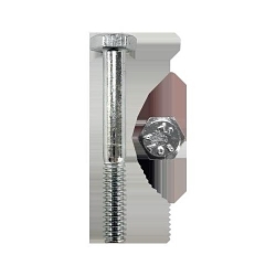 Cully™ 55032J Full Thread Machine Bolt, 1/4-20, Carbon Steel, Zinc Plated, 2 Grade