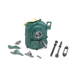 Dodge® Torque-Arm™ 244527 Standard Double Reduction Speed Reducer, Solid Shaft Input, Tapered Hollow Bore Output, 19.3 hp, 25:1 Gear