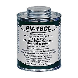 Dottie® PV16CL ABS and PVC Cement, 1 pt Can Container, Liquid, Clear, 0.92