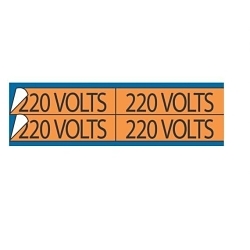 E-Z Code® WDT-5016 Style B Conduit and Voltage Marker Card, 1-1/8 in W x 4-1/2 in L, 240 VOLTS Legend, Black Legend, Orange Background, Vinyl