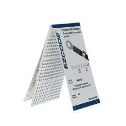 E-Z Code® WM-0-45 Pre-Printed Wire Marker Book, 5 in L x 3 in W, Black/White, Vinyl Cloth
