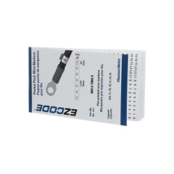 E-Z Code® WM-0-THRU-9 Pre-Printed Wire Marker Book, 5 in L x 3 in W, Black/White, Vinyl Cloth