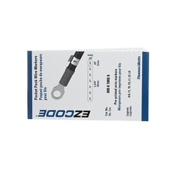E-Z Code® WM-0-THRU-9 Pre-Printed Wire Marker Book, 5 in L x 3 in W, Black/White, Vinyl Cloth