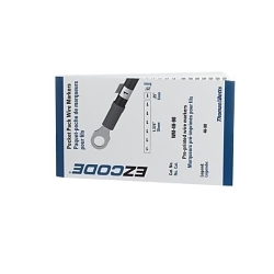 E-Z Code® WM-46-90 Pre-Printed Wire Marker Book, 5 in L x 3 in W, Black/White, Vinyl Cloth