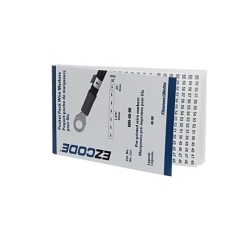 E-Z Code® WM-46-90 Pre-Printed Wire Marker Book, 5 in L x 3 in W, Black/White, Vinyl Cloth