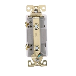 EATON Arrow Hart 7621W-BOX 3-Way AC Decorator Switch, 120/277 V AC, 20 A, 1 hp, 2 hp Power Rating
