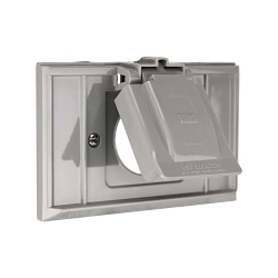 EATON S1951 Non-Metallic Self-Closing Lid Single Receptacle Weatherproof Receptacle Cover, Plastic