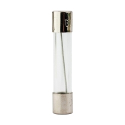 Edison AGC-25 Electronic Small Dimension Fast Acting Fuse With Nickel Plated Brass End Cap, 25 A, 32 VAC, 1 kA Interrupt, Cylindrical Body