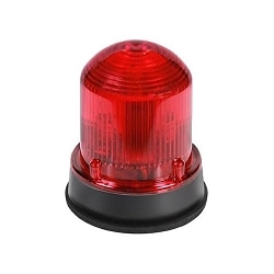 Edwards Signaling™ 125LEDFR120AB Standard Flashing Beacon, 120 VAC, LED Lamp, 3-1/4 in Dia, Panel Mount, Red Lens