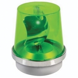 Edwards Signaling™ 52G-N5-40WH 52 Series Weatherproof Rotating Beacon, 120 VAC, Halogen Lamp, 6 in Dia, Screw Mount, Green, UL 1638, cUL Listed