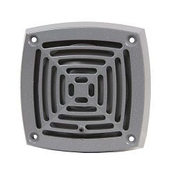 Edwards Signaling™ AdaptaHorn 870P-R5 Heavy Duty Vibrating Horn With Gasket, 240 VAC, 0.07 A, 113/103 dB, Panel Mounting, Gray, Specifications Met: UL Listed
