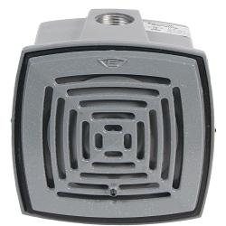 Edwards Signaling™ AdaptaHorn 876-N5 Grille Heavy Duty Vibrating Horn, 120 VAC, 0.13 A, 113/103 dB, Indoor/Outdoor, Surface Mounting, Gray, Specifications Met: UL Listed