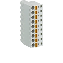ABB TA565-9 S500-eCo Terminal block. Spring front, Cable front. 9-pole. Minimum order qty. 6. Order multiple of 6..