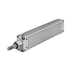 Festo 14047 DZH Piston Rod at One End Flat Cylinder, 32 mm Cylinder Bore, 160 mm L Stroke, 483 N Advance/415 N Return Max Force, Double Acting Cylinder Action, Screw Mount