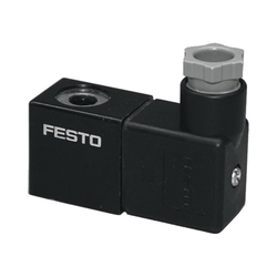 Festo 4527 MSFG Solenoid Coil With Standard Plug Socket, For Use With: MSF Solenoid Coils, 10 ms Minimum Pickup Time, 24 VDC, -5 to 40 deg C, Copper/Steel