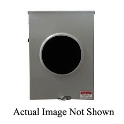 GE GEKS1CS1DTV 1-Position Meter Socket With Horn Bypass, 600 V AC, 200 A, 1 Phase, NEMA 3R Enclosure