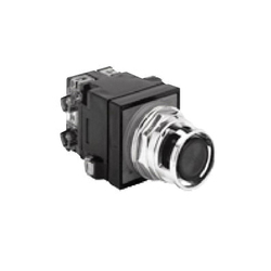 GE CR104PBT11A1S3 CR104P Series Heavy Duty Oiltight/Watertight Standard Transformer Illuminated Pushbutton With Extended Ring, 6 VAC Incandescent Lamp, 30.5 mm, 1NO-1NC Contact