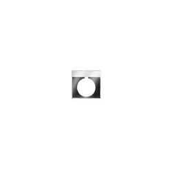 GE CR104PXN1BP017 Size 1 Lithographed Standard Nameplate, 1.98 in H x 1.93 in W, Black Field