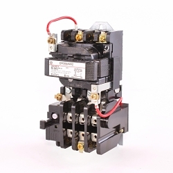 GE CR306A002 300 Line Full Voltage Non-Combination Non-Reversing NEMA Magnetic Starter, 115 to 120 VAC V Coil, 3 Poles, Open Enclosure