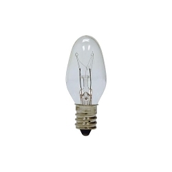 GE Lamps 7C7-TRAY-120 Decorative Screw-In Incandescent Lamp, 7 W, Candelabra E12 Incandescent Lamp, C-7 Shape, 46 Lumens Initial