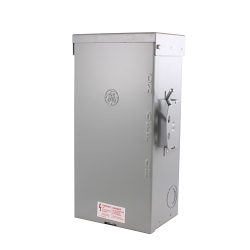 GE Spec-Setter™ TC10323R TC Series 3-Phase Non-Fusible Double Throw Emergency Power Transfer Switch, 120/240 V AC, 100 A, 7 hp Power Rating, NEMA 3R Enclosure