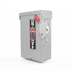 GE Spec-Setter™ TG3221R TG Series Fusible General Duty Safety Switch, 240 VAC, 30 A, 1.5 hp Standard Fuse/3 hp Time Delay, 2 Poles