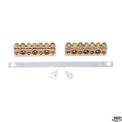 GE TGL2 Equipment Ground Kit, 5 in L, (8) 12 to 8 AWG, 14 to 8 AWG, (6) 6 to 4 AWG, 14 to 4 AWG Aluminum/Copper Conductor, 14 Terminals, For Use With PowerMark Gold™ and PowerMark Plus™ Loadcenter