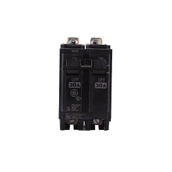 GE THQB2130 Type THQB Molded Case Miniature Circuit Breaker, 120/240 V AC, 30 A, 10 kA Interrupt, 2 Poles, Thermal Magnetic Trip