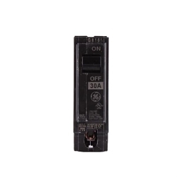 GE Q-Line® THQL1130 Type THQL Molded Case Circuit Breaker, 120/240 V AC, 30 A, 10 kA Interrupt, 1 Pole, Thermal Magnetic Trip