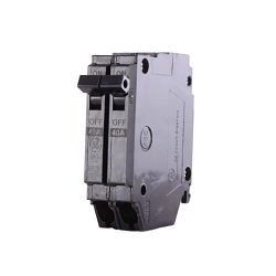 GE Q-Line® THQP240 Type THQP Compact Molded Case Circuit Breaker, 120/240 VAC, 40 A, 10 kA Interrupt, 2 Poles, Thermal Magnetic Trip