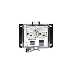 GracePorts® P-R2-K2RF3 Bulkhead Computer Port Connector Interface, Plastic Housing