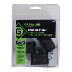 GreenleeĀ® 611-3 Conduit Piston, 1-1/4 in EMT/IMC Rigid Conduit, Foam, Green