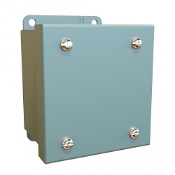 Hammond® 1436A Standard Depth Junction Box, 3-1/2 in H x 3-1/4 in W x 2-3/4 in D, Lift-Off Cover, NEMA 12/13 NEMA Rating, Mild Steel