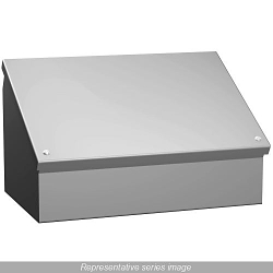 Hammond® 1488JL11 Type 12 Console Enclosure, 20 in W x 11.16 in D x 16 in H, NEMA 12/13/IP54 NEMA Rating, Mild Steel