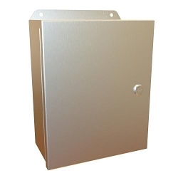 Hammond® EJ1084SS Eclipse™ Junior 1-Door Junction Box With Panel, 10 in H x 8 in W x 4 in D, Continuous Hinged Cover, NEMA 3R/4X/13 NEMA Rating, 304 Stainless Steel