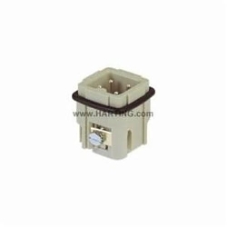 HARTING® 09 20 003 2611 Han A® Terminal Insert, 3 Positions, 18 to 14 AWG Wire, Male Screw Connection, Polycarbonate