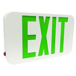 MORRIS 73016 Standard Exit Sign, LED Lamp, 1.6/1.64 W Fixture, 120/277 VAC, EXIT Legend