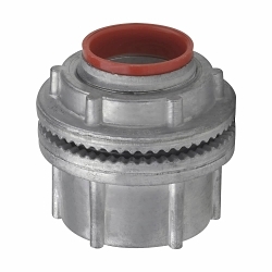 EATON Crouse-Hinds Myers™ Scru-Tite® ST 12 Basic Vibration Proof Threaded Conduit Hub, 6 in, For Use With Rigid/IMC Conduits, Zinc, Polished Nickel/Polished Chrome