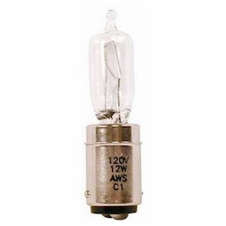Edwards Signaling™ 50LMP-12WH-D Non-Dimmable Replacement Lamp, 12 W, Double Contact Bayonet Halogen Lamp